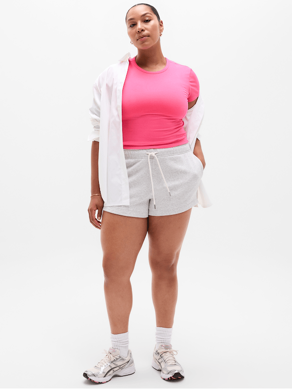 Signature Rib Crop Tee
