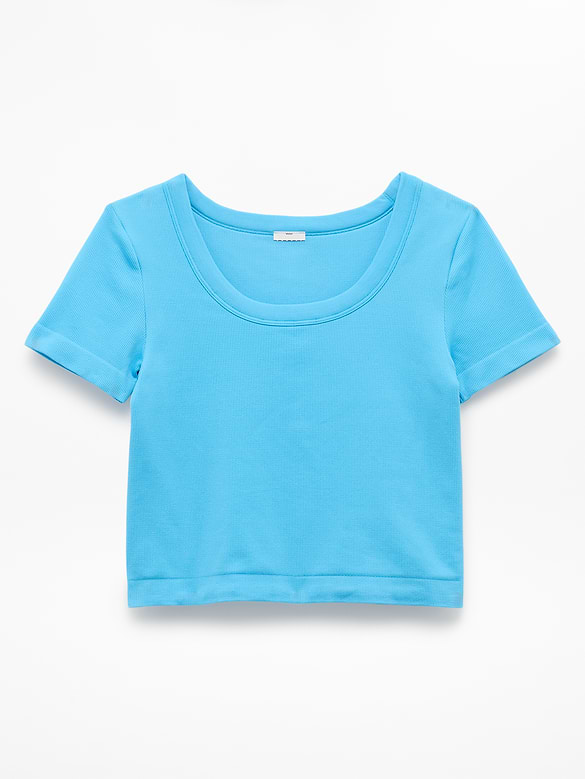 Athleta Girl Rise Above Rib Scoop Tee