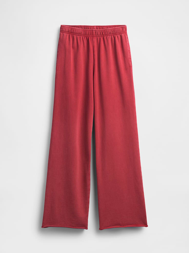 Image number 6 showing, VintageSoft Terry Wide-Leg Sweatpants