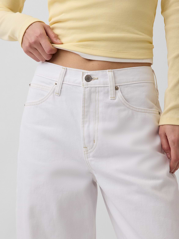 High Rise Crop Barrel Jeans