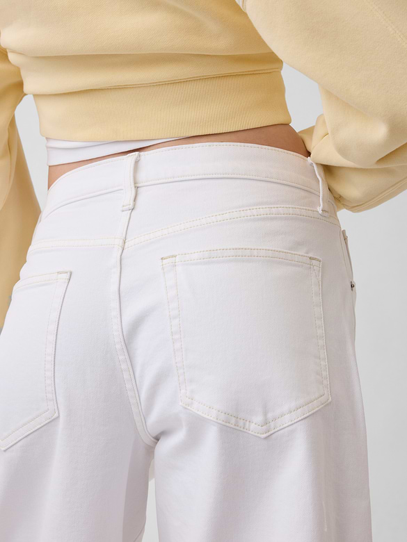 High Rise Culotte Jeans
