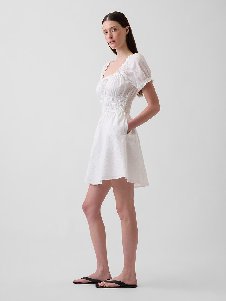 Image number 3 showing, Smocked-Waist Mini Dress