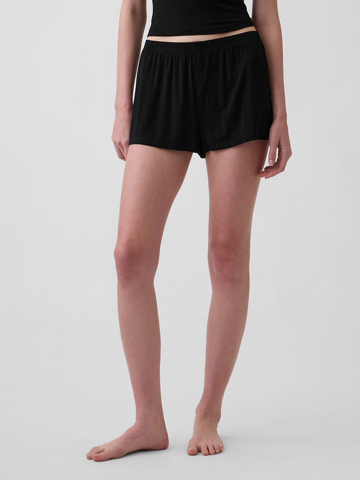 Image number 2 showing, SoftMade Modal Rib PJ Shorts