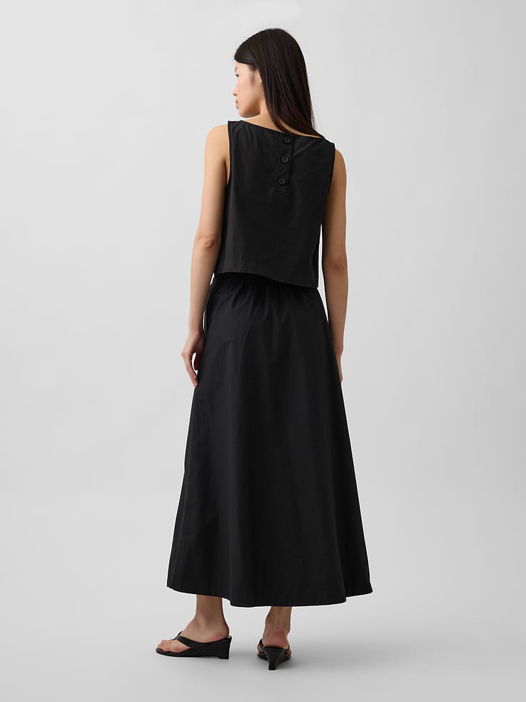 Image 2 of 5, Poplin Maxi Skirt