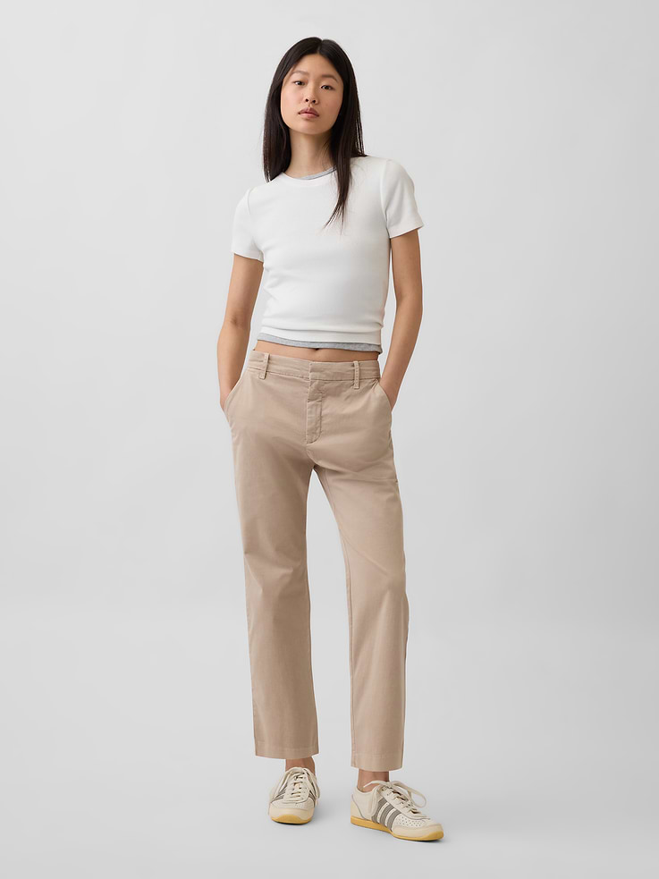 Image number 1 showing, Mid Rise Khakis