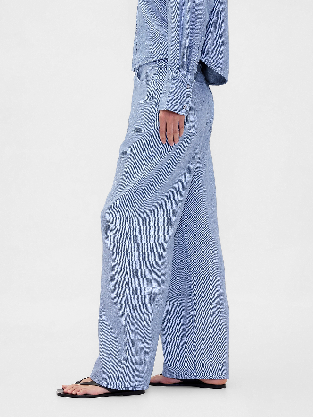 Linen-Cotton Wide-Leg Pants | Gap