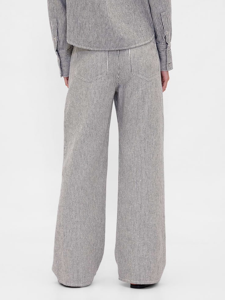 Image number 4 showing, Linen-Cotton Wide-Leg Pants