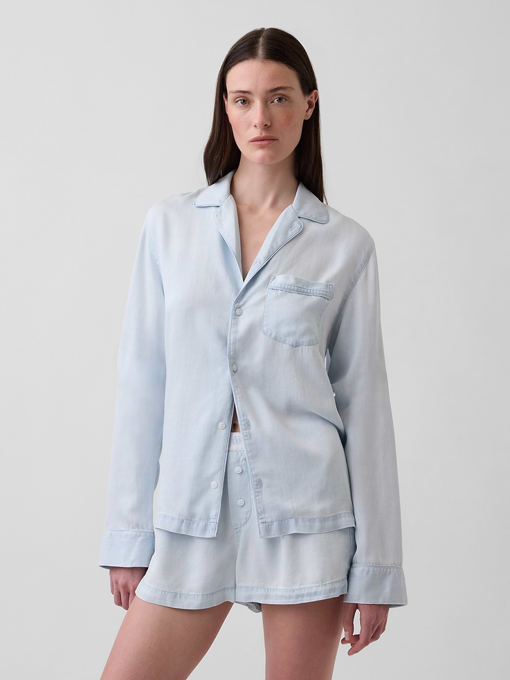 Image number 1 showing, Poplin PJ Shirt