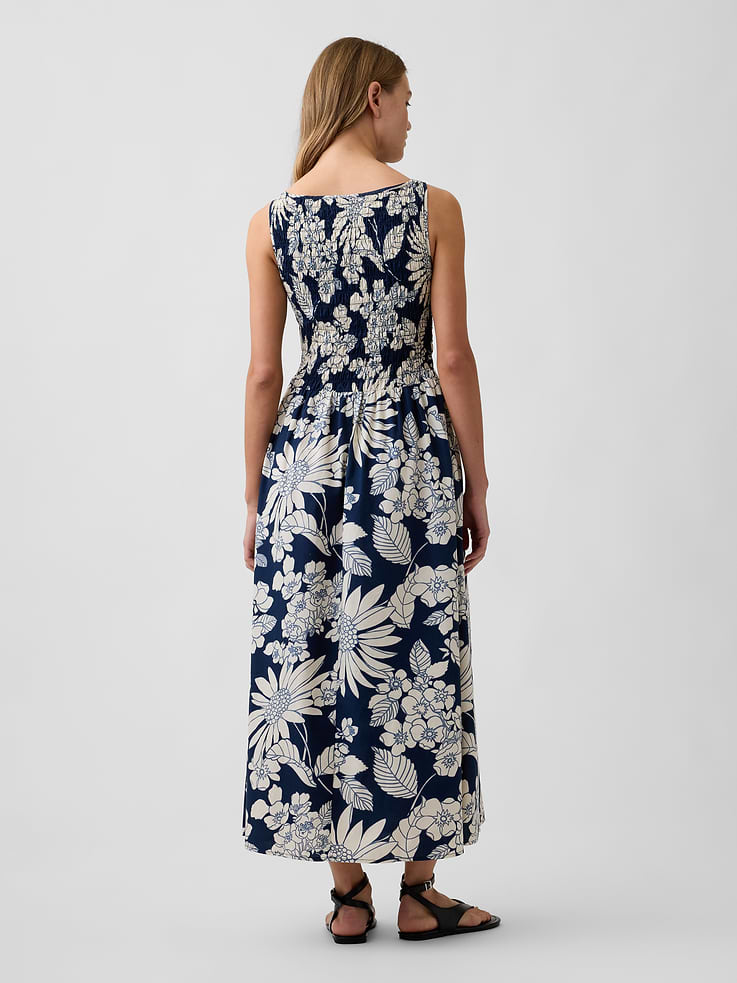 Image number 2 showing, Smocked Boatneck Maxi Dress