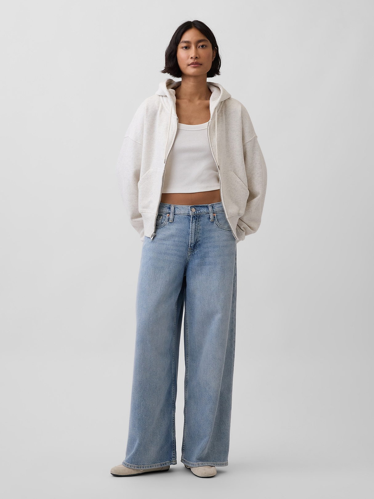 VintageSoft Wedge Zip Hoodie | Gap