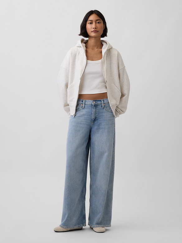 VintageSoft Wedge Zip Hoodie