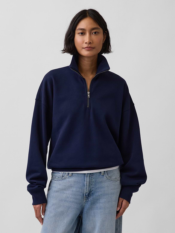 Adult Heavyweight Oversized Quarter-Zip Pullover