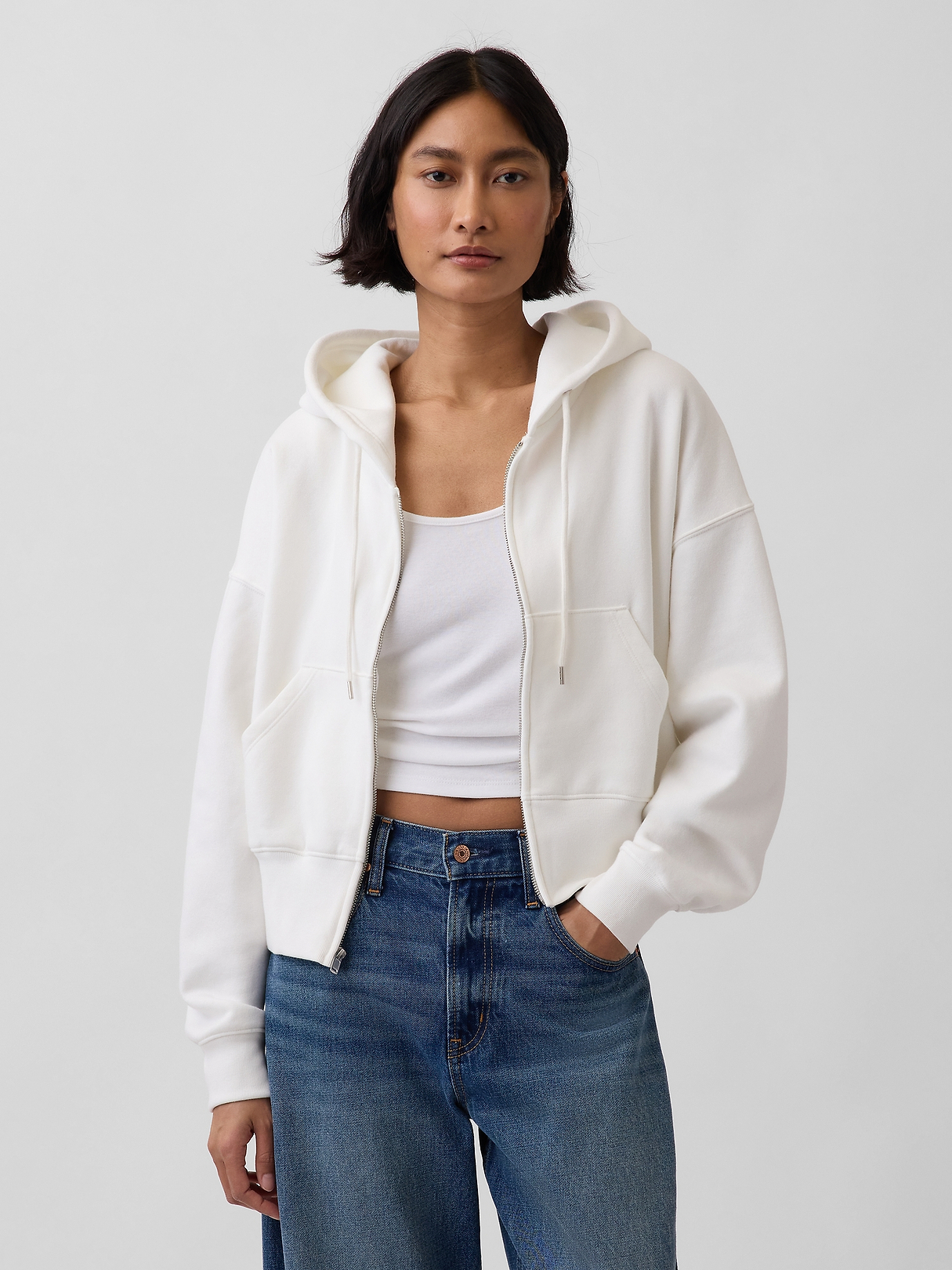 VintageSoft Wedge Zip Hoodie | Gap