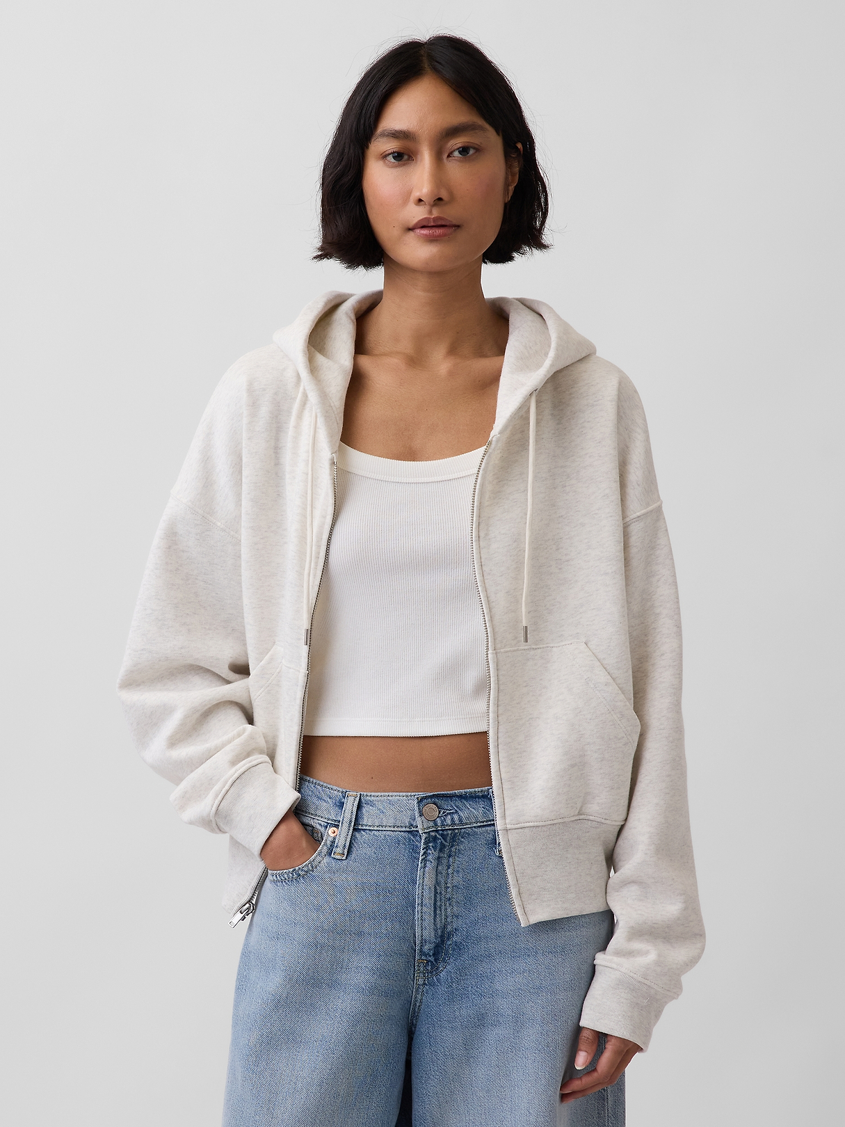 VintageSoft Wedge Zip Hoodie | Gap