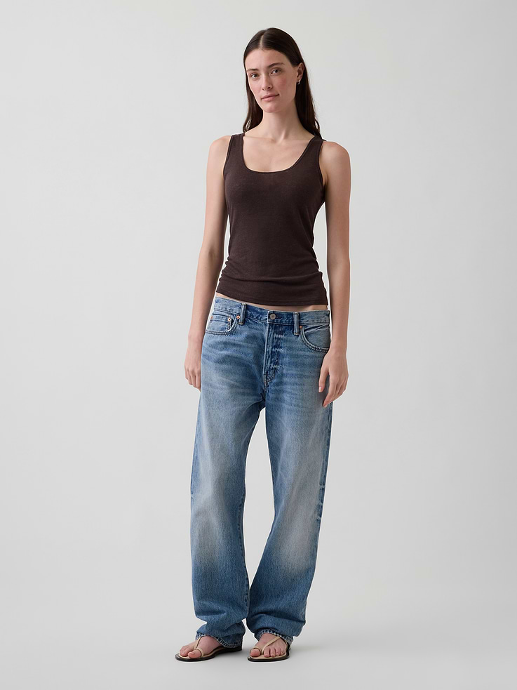 L'image numéro 2 présente Camisole en mélange de lin