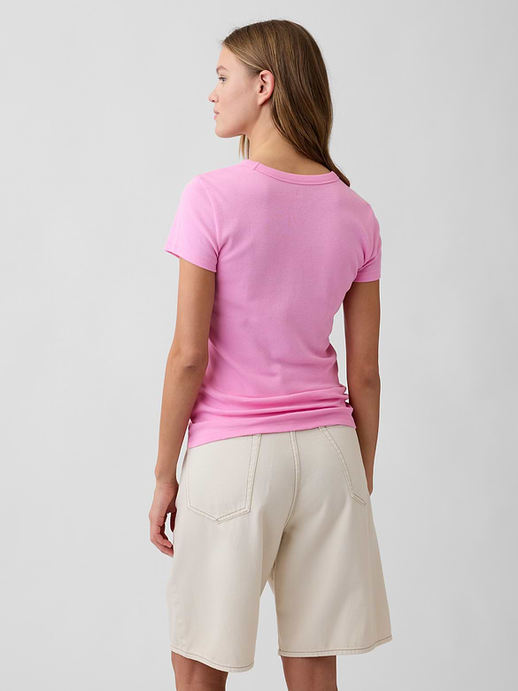 Modern Ribbed Crewneck T-Shirt