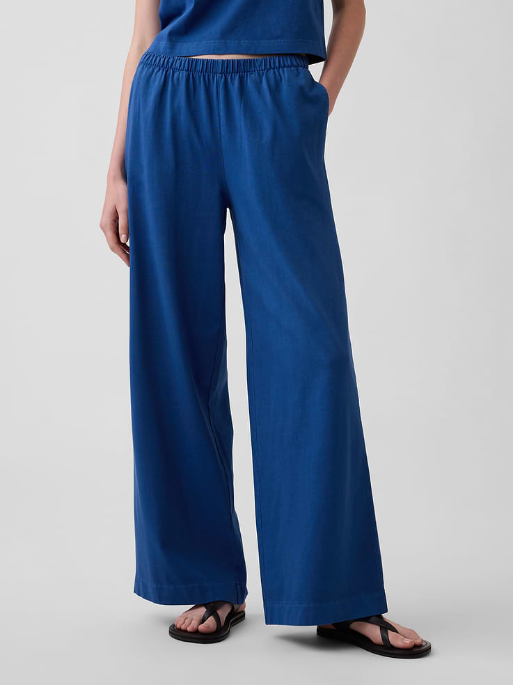 L'image numéro 2 présente Pantalon en tricot à jambe large