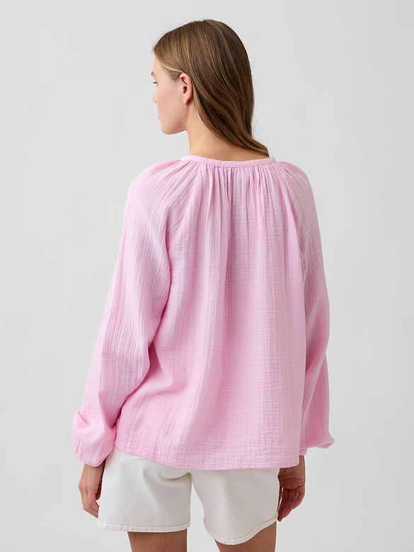 Oversized Gauze Top