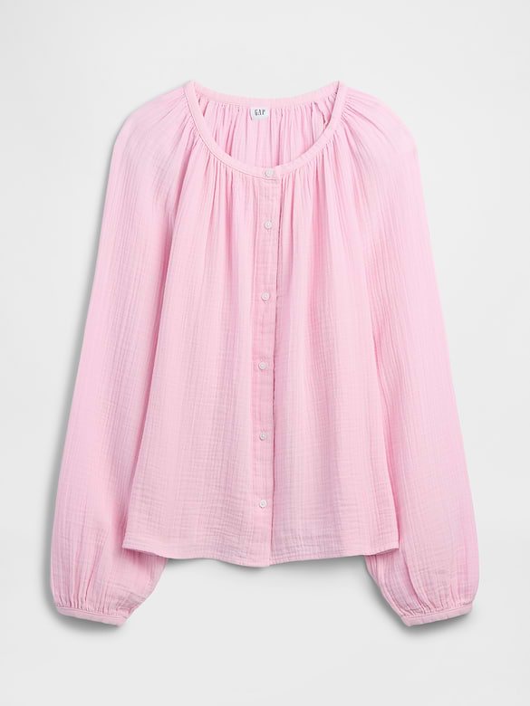 Oversized Gauze Top