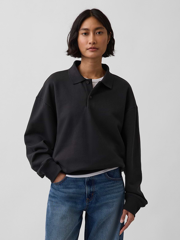 Adult Heavyweight Oversized Polo Sweatshirt