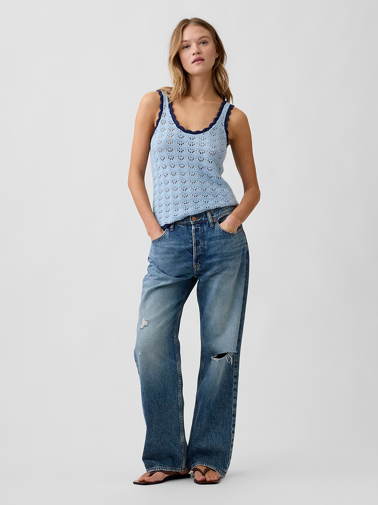 Image number 3 showing, Crochet Scoopneck Tank Top