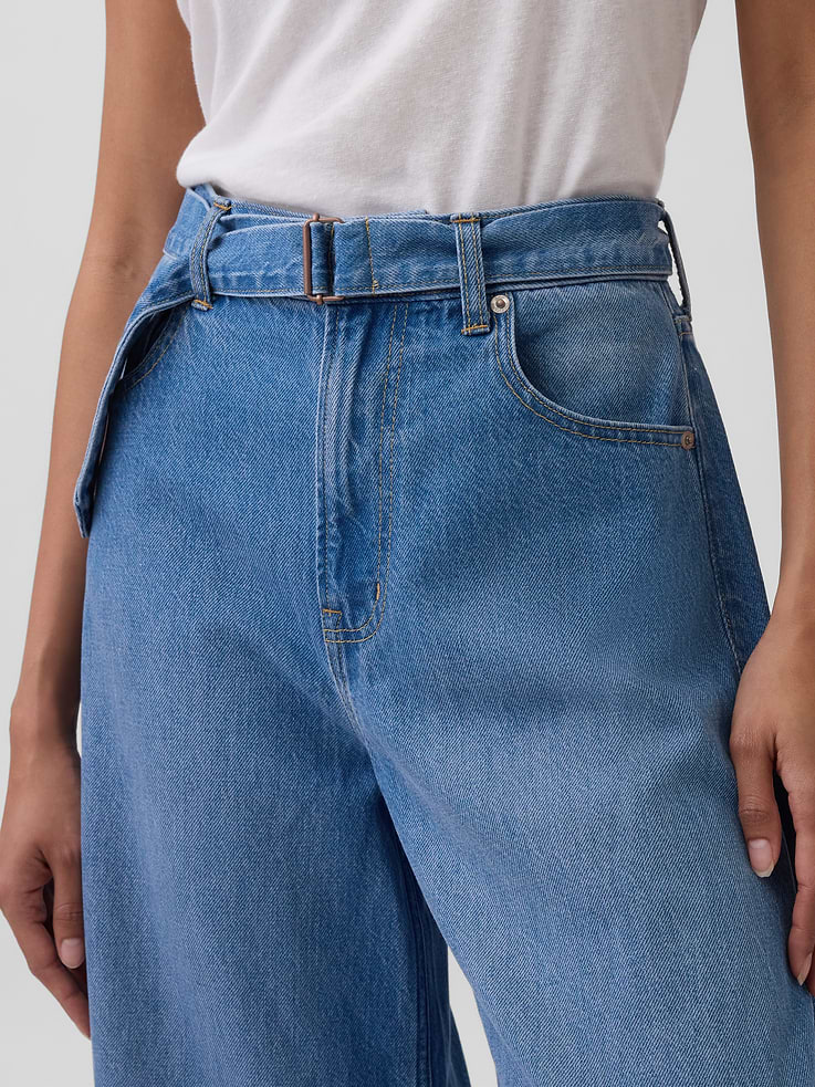 Image number 6 showing, High Rise UltraSoft Belted Horseshoe Jeans