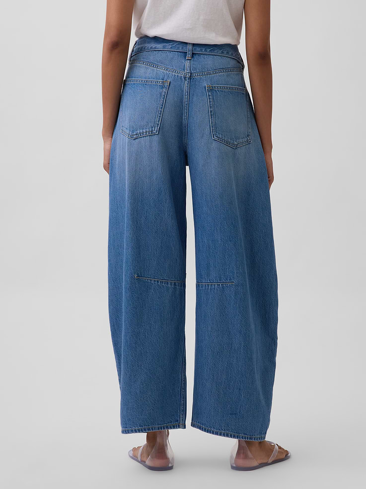 Image number 4 showing, High Rise UltraSoft Belted Horseshoe Jeans