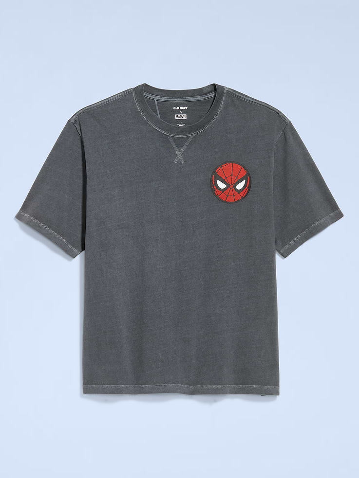 Image number 4 showing, Old Navy x Marvel Spider-Man Boxy Heavyweight Graphic T-Shirt for Men