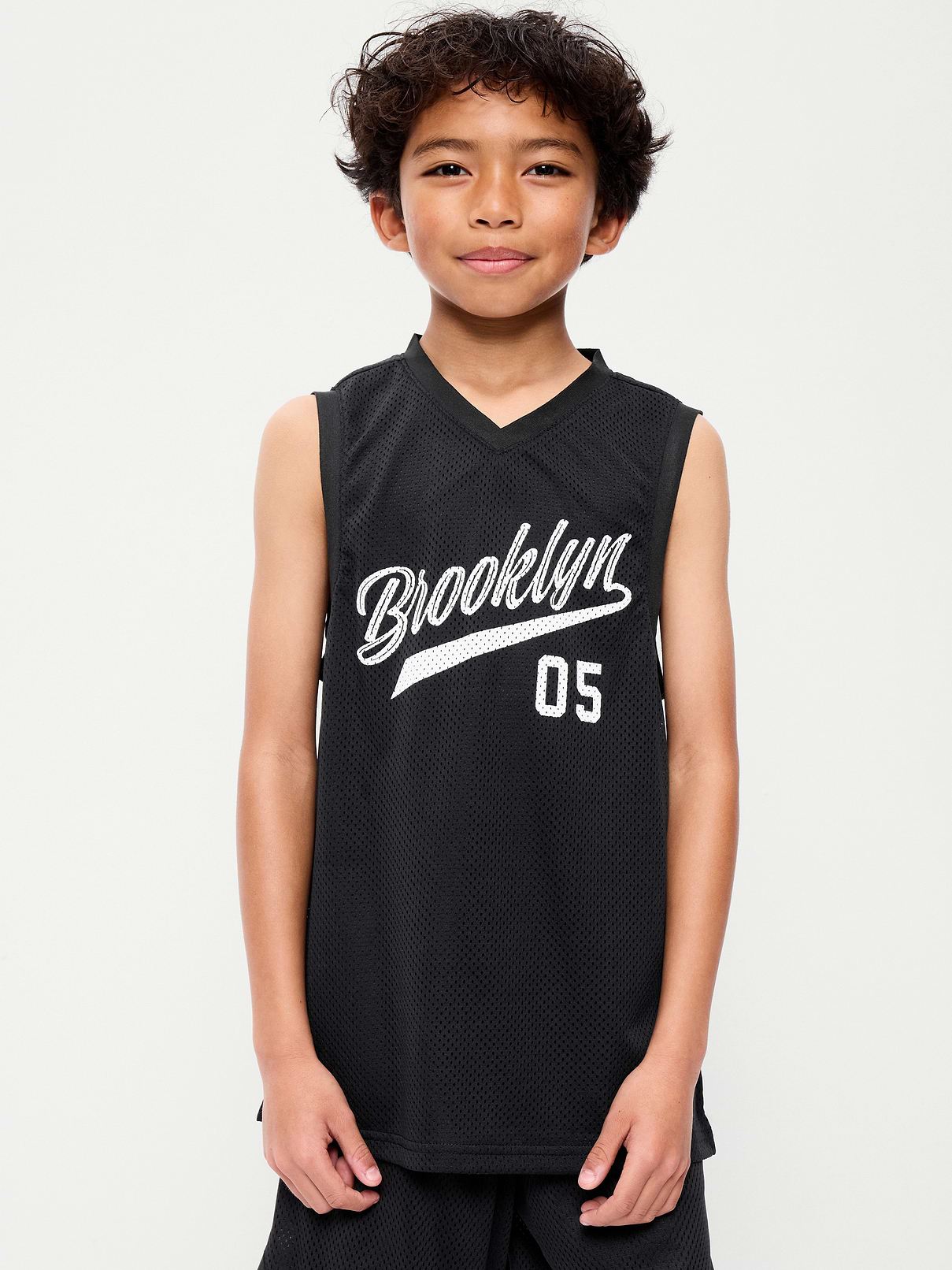 Image number 1 showing, Mesh Graphic Basketball Tank Top for Boys