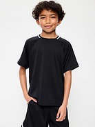 Image number 1 showing, Short-Sleeve Textured Mesh Performance T-Shirt for Boys