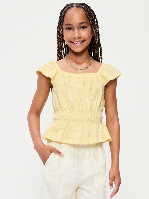 Ruffled Smocked Top for Girls