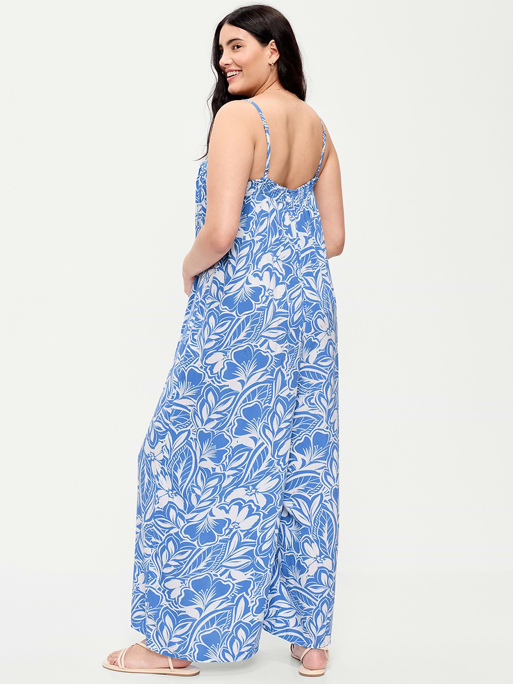 Image number 7 showing, Airy Smocked Jumpsuit