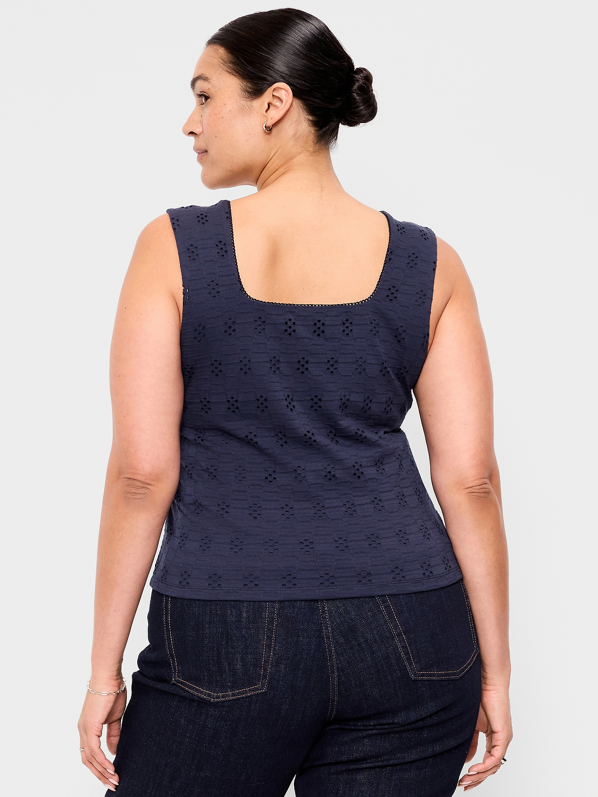 Seamed-Bodice Eyelet Tank Top | Old Navy