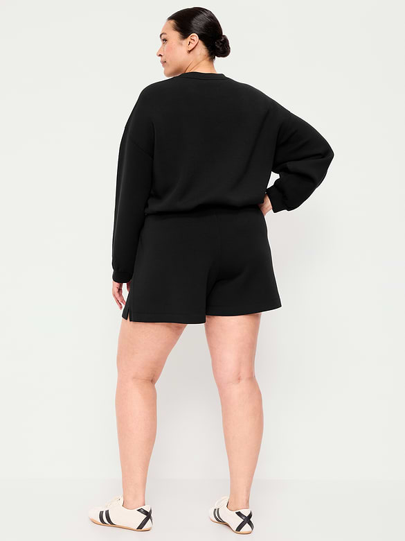 High-Waisted Bounce Fleece Shorts -- 5-inch inseam