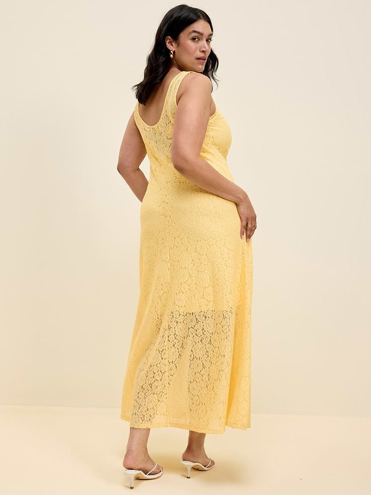 Image number 10 showing, The Occasion by Old Navy Fit & Flare Drop-Waist Lace Maxi Dress