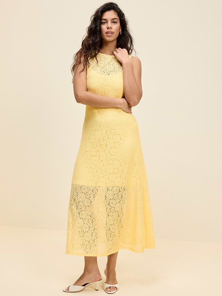 Image number 7 showing, The Occasion by Old Navy Fit & Flare Drop-Waist Lace Maxi Dress