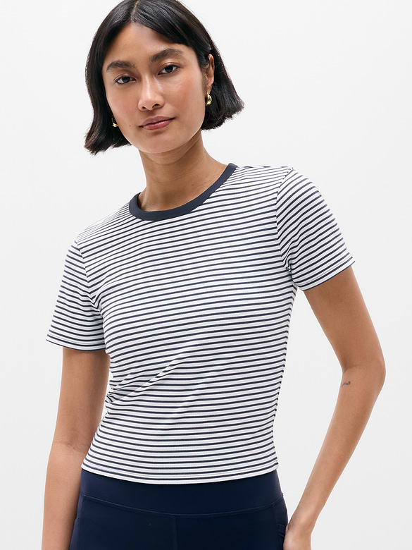 Signature Rib Crop Tee
