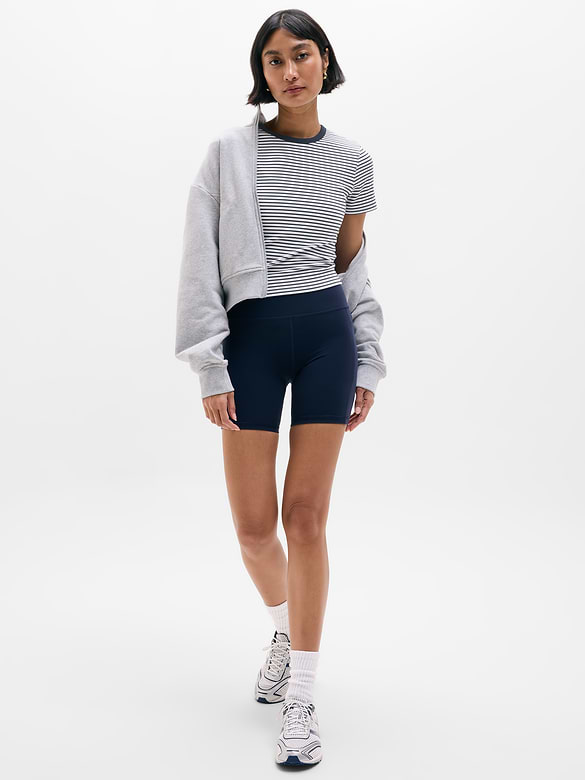 Signature Rib Crop Tee