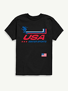 Image number 1 showing, USA Winter Sports Short Sleeve Graphic T-Shirt For Kids