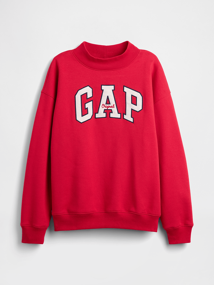 Image 5 of 5, Oversized Gap Logo Mockneck Tunic Sweatshirt