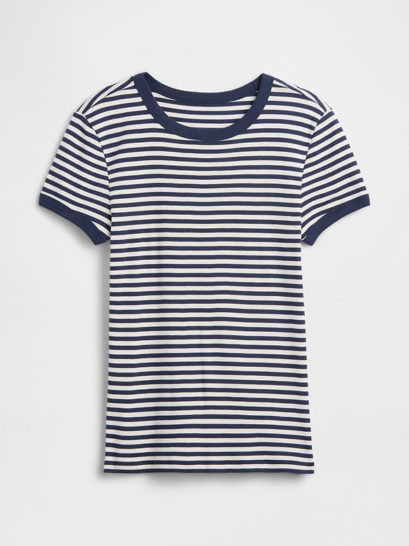 Modern Ribbed Crewneck T-Shirt