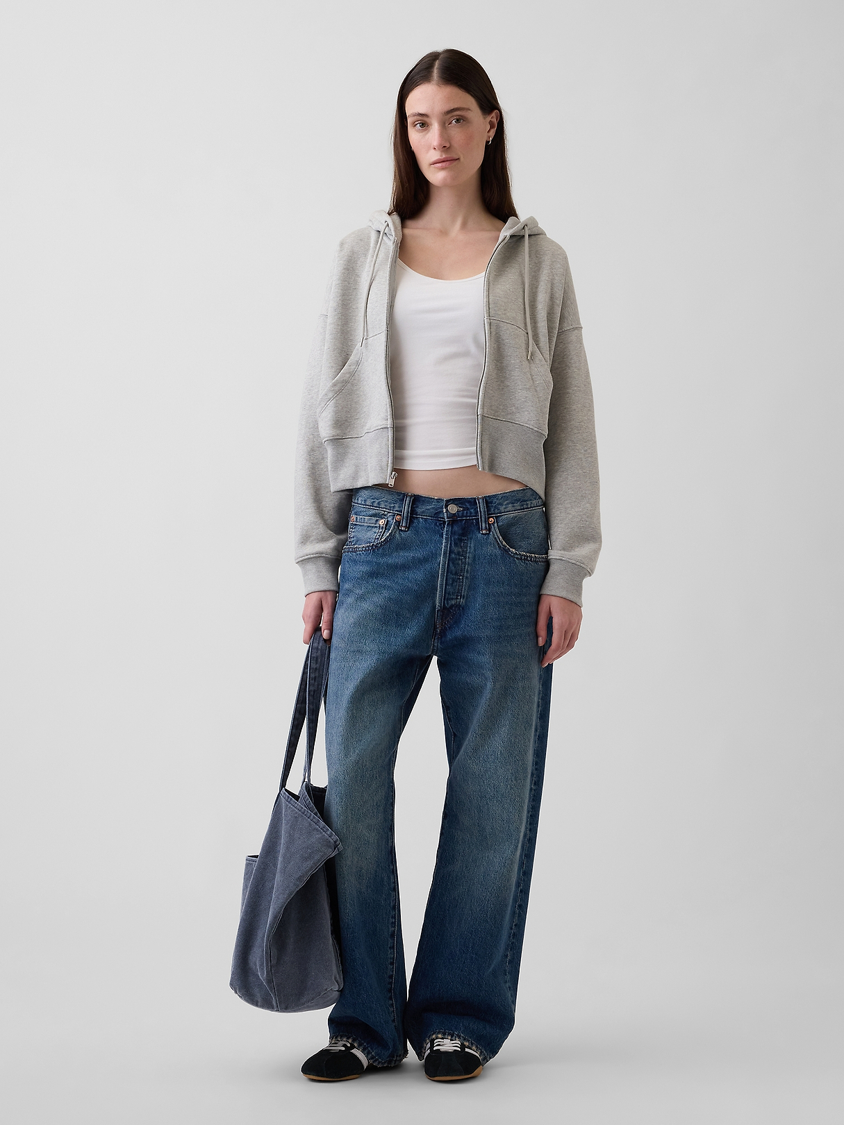 VintageSoft Wedge Zip Hoodie | Gap