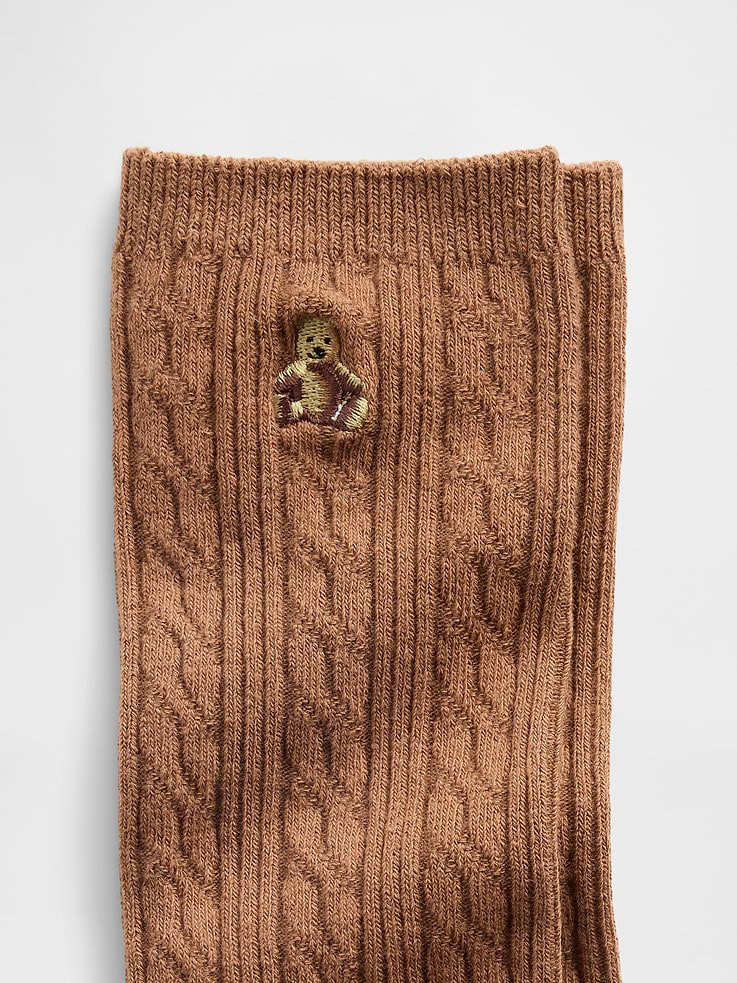 Image number 2 showing, Brannan Bear Cable-Knit Crew Socks