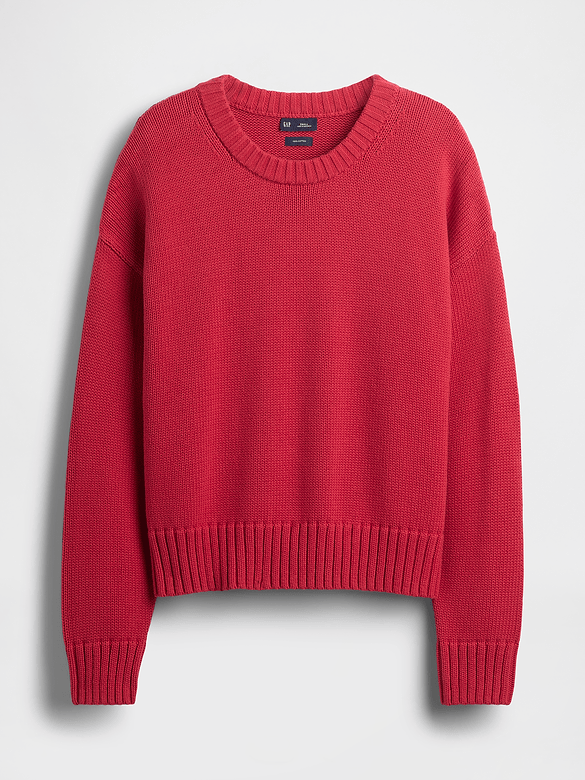 100% Cotton Oversized Crop Sweater