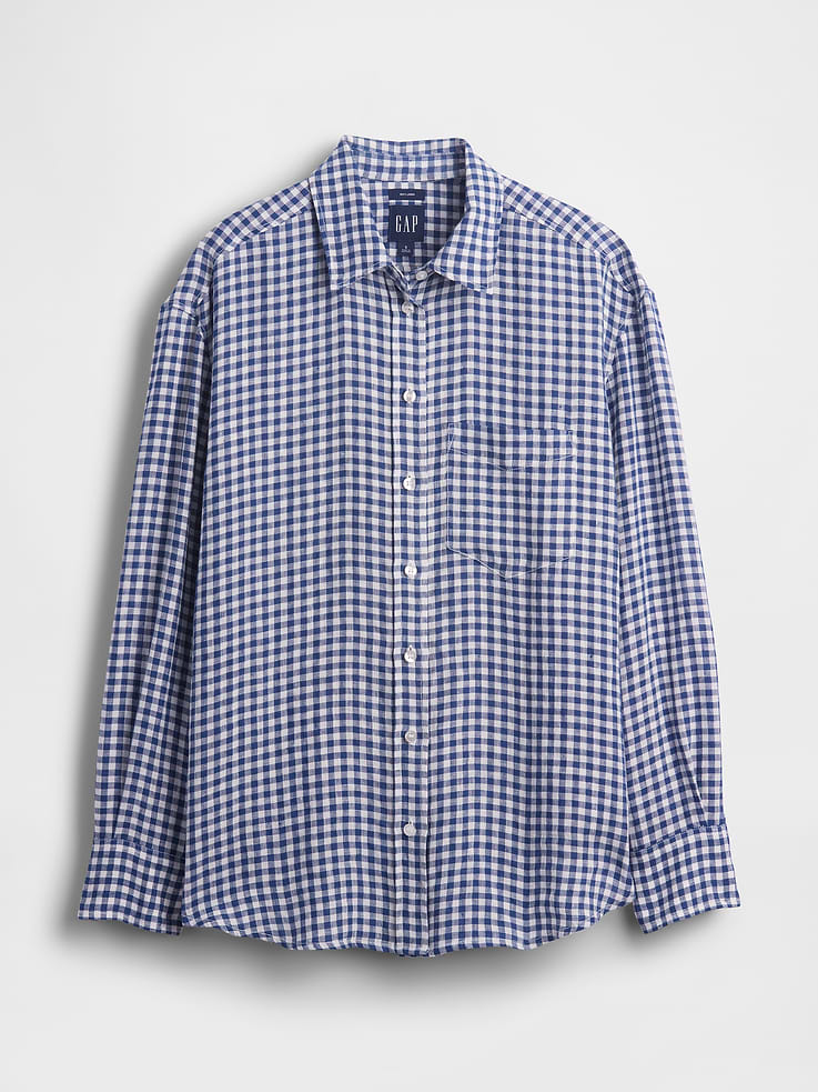 Image number 5 showing, 100% Linen Oversized Shirt