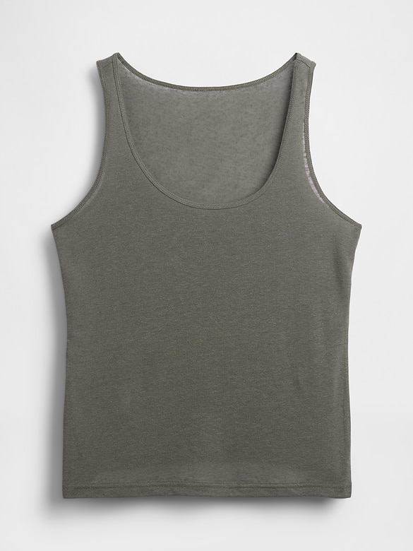 Linen-Blend Tank Top