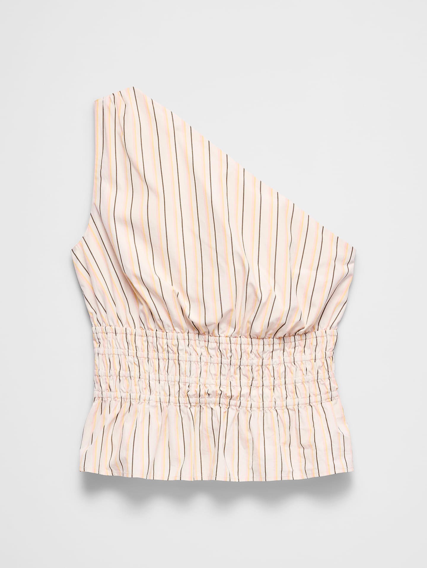 Image number 4 showing, Voile One-Shoulder Smocked Top