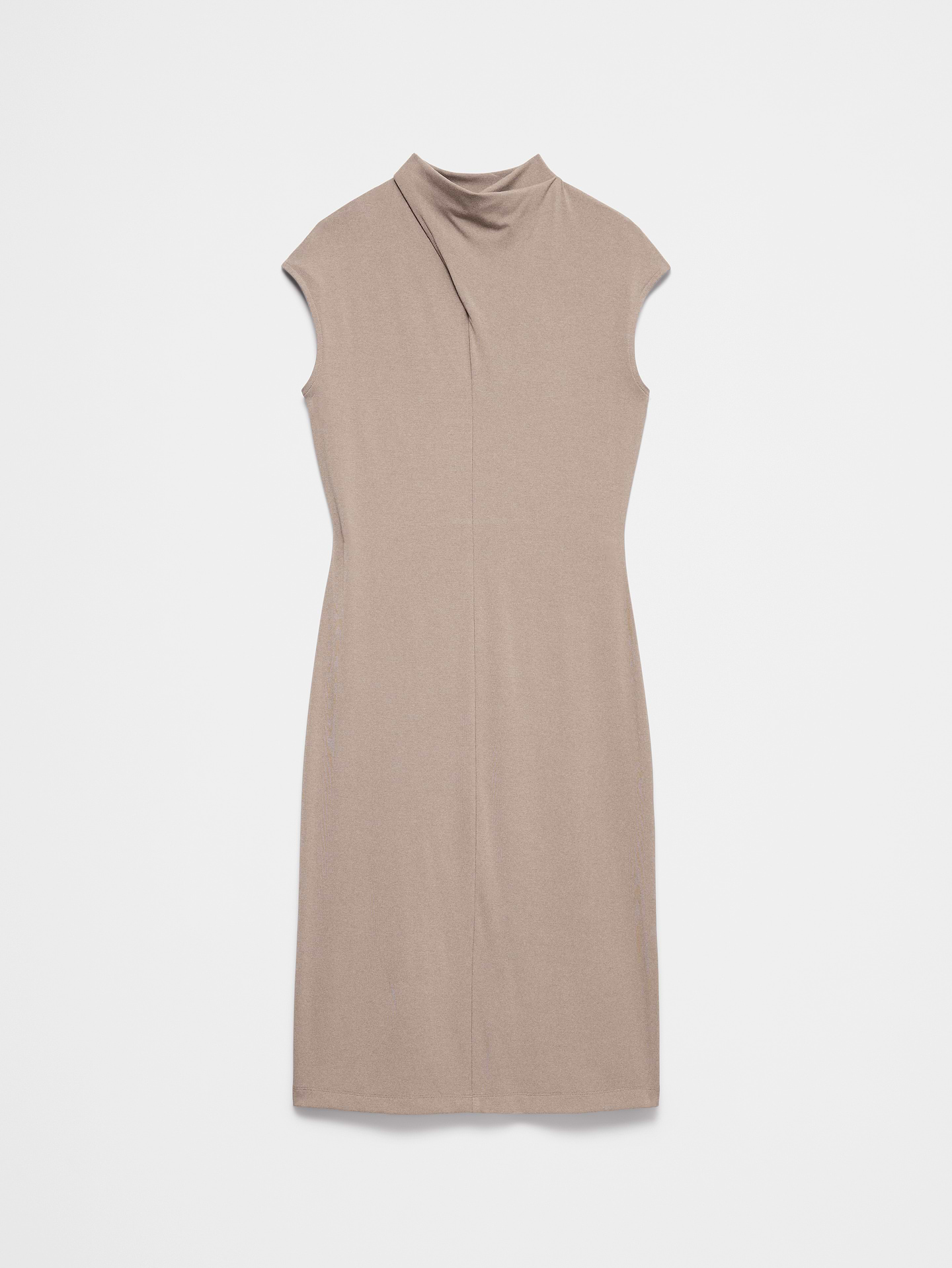 Image 4 of 4, Mock-Neck Midi Dress