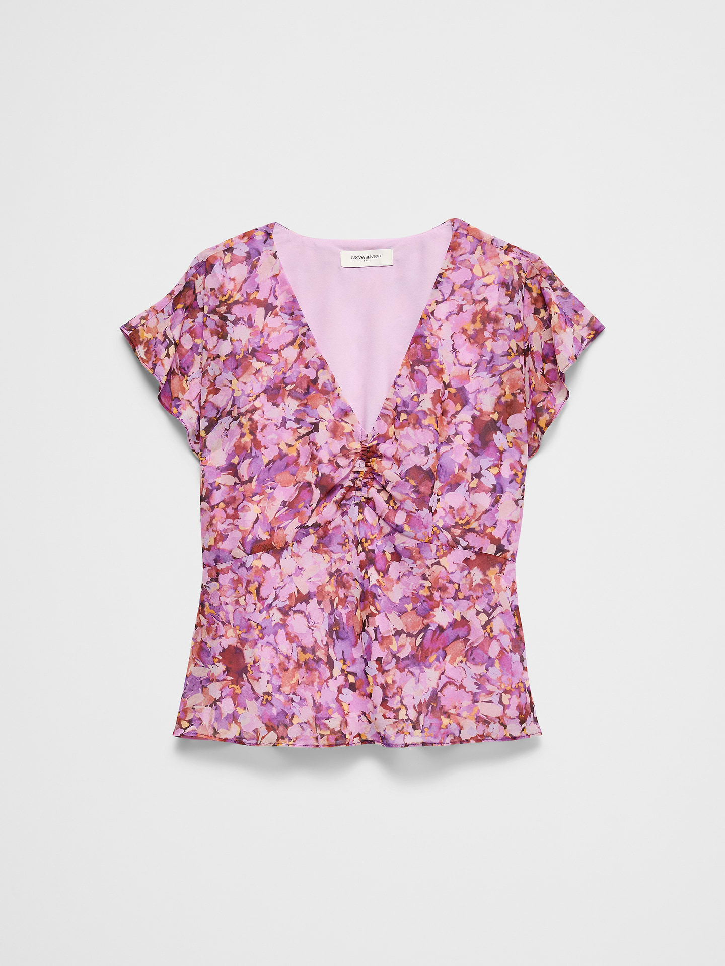 Image 4 of 4, Ruched-Front Top