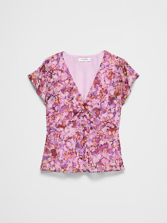 Ruched-Front Top